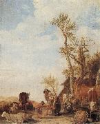 POTTER, Paulus Peasant Family with Animals oil